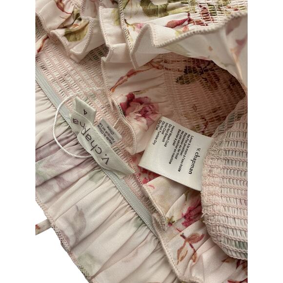 V. Chapman 'Lily' Pink Poly Dress Size 4 - Picture 4 of 4